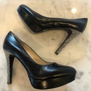 Bandolino black leather heels